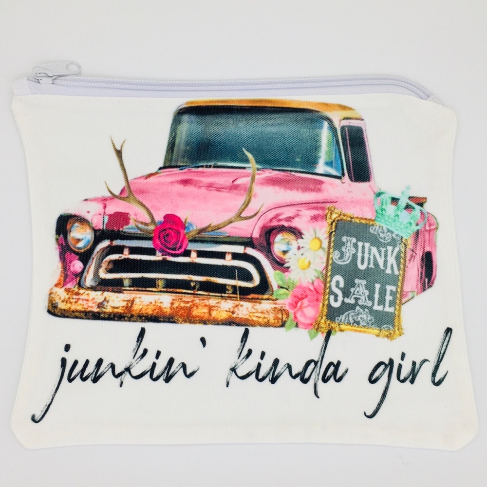 Junkin’ Kinda Girl Zippered Canvas Bag